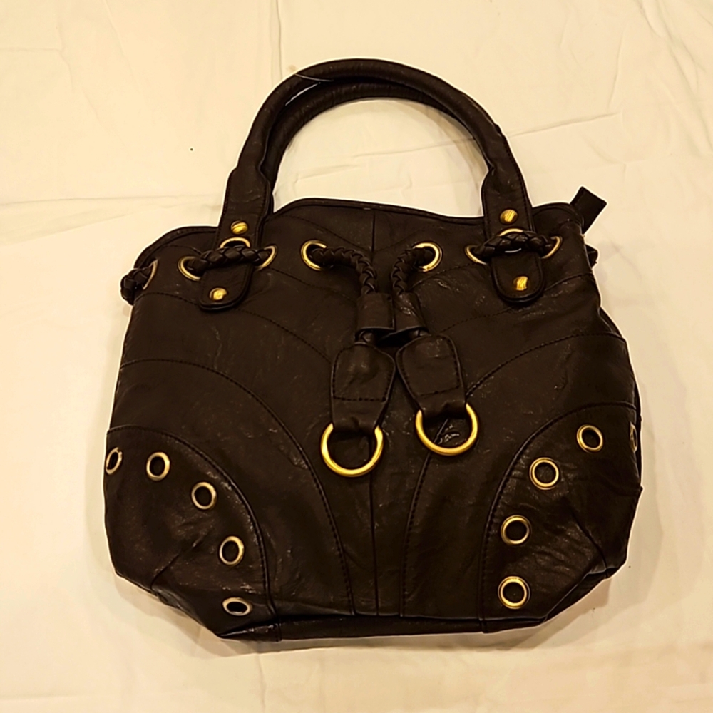 Brown bag with gold colored studs